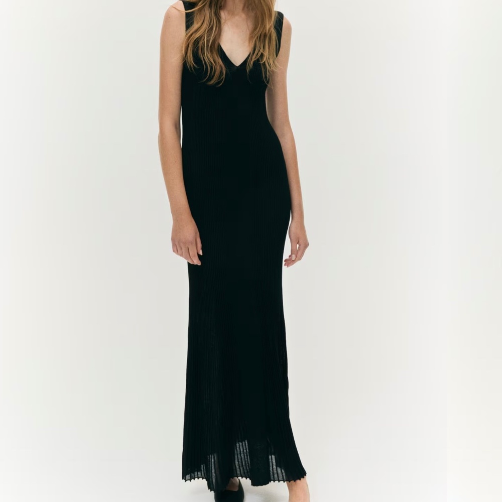 H&M Flared Rib-Knit Dress - NWT, Size S